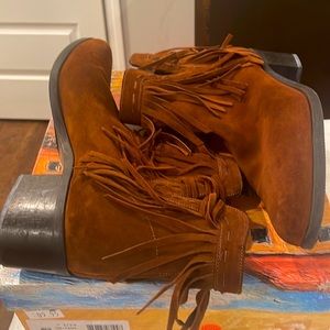 Beautiful Suede booties.  Rich color.